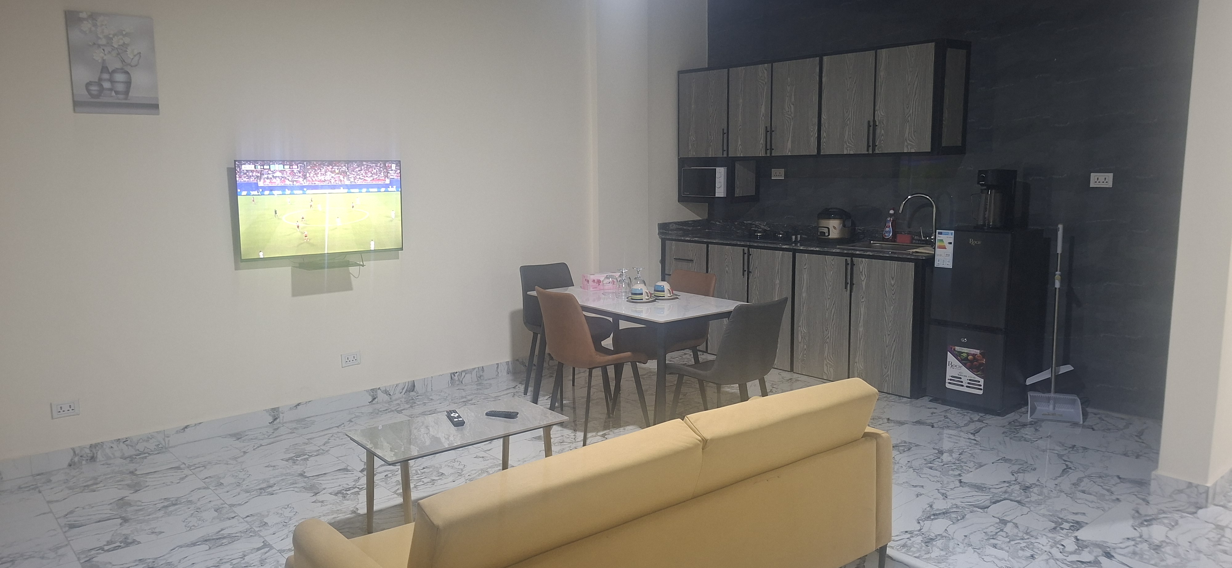 Inside the apartment at TEE Guest House